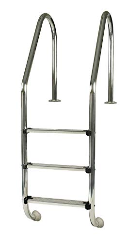 Gre 40110 - Escalera Standard de Acero Inoxidable para Piscina Enterrada, 154 cm