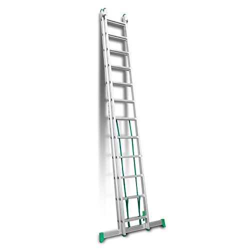 Escalibur | ES.DOBLE | Escalera de Aluminio | Escalera 12 Peldaños | 400x100x12...