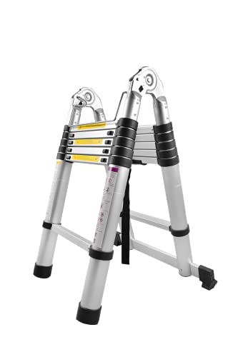 SAILUN® Escalera Telescópica Plegable Extensible Bisagras de Aluminio de...