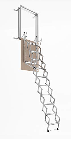Escalera Escamotable Pared retráctil manual de pared, varios tamaños,...